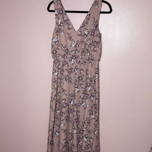 WAYF Mauve Maxi Floral Dress